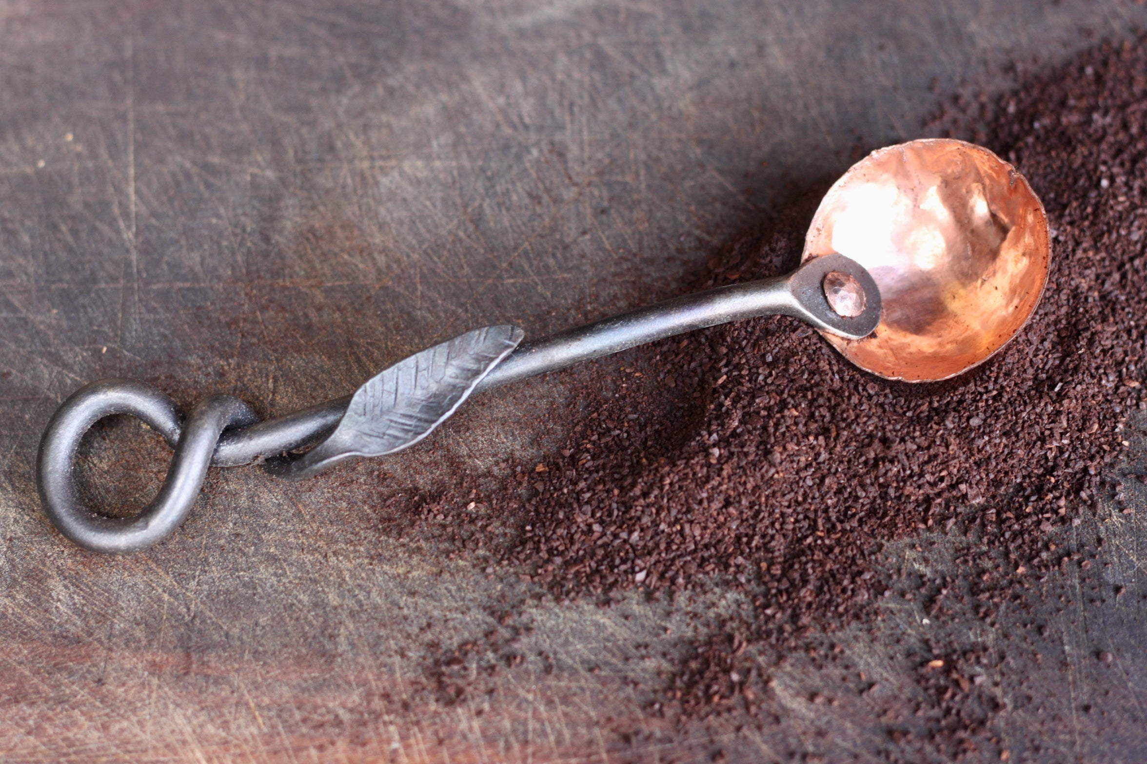 Metal Coffee Scoop | Copper & Steel 1 Tbsp-zoom-3