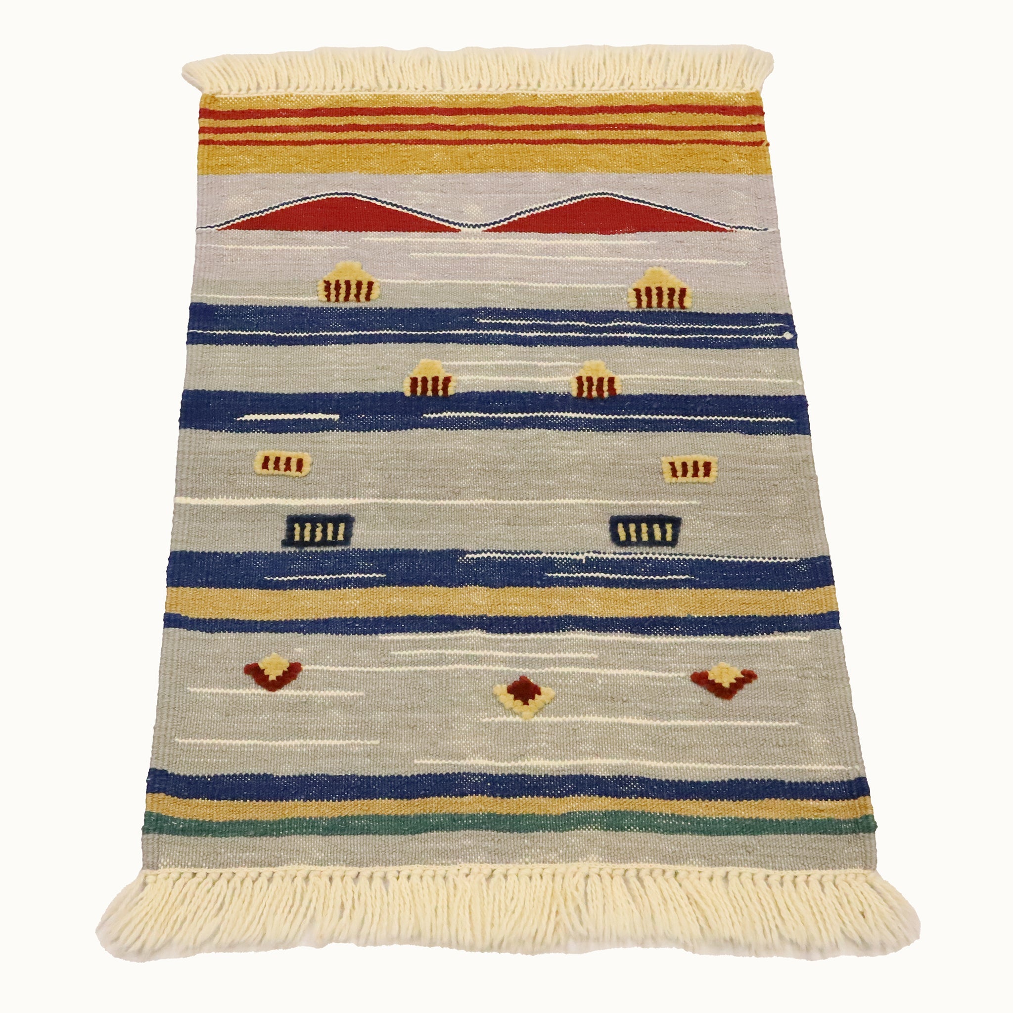 Red Peaks Kids Rug | Handmade Wool Rug for Nursery, Playrooms & Children’s Rooms - Aware House