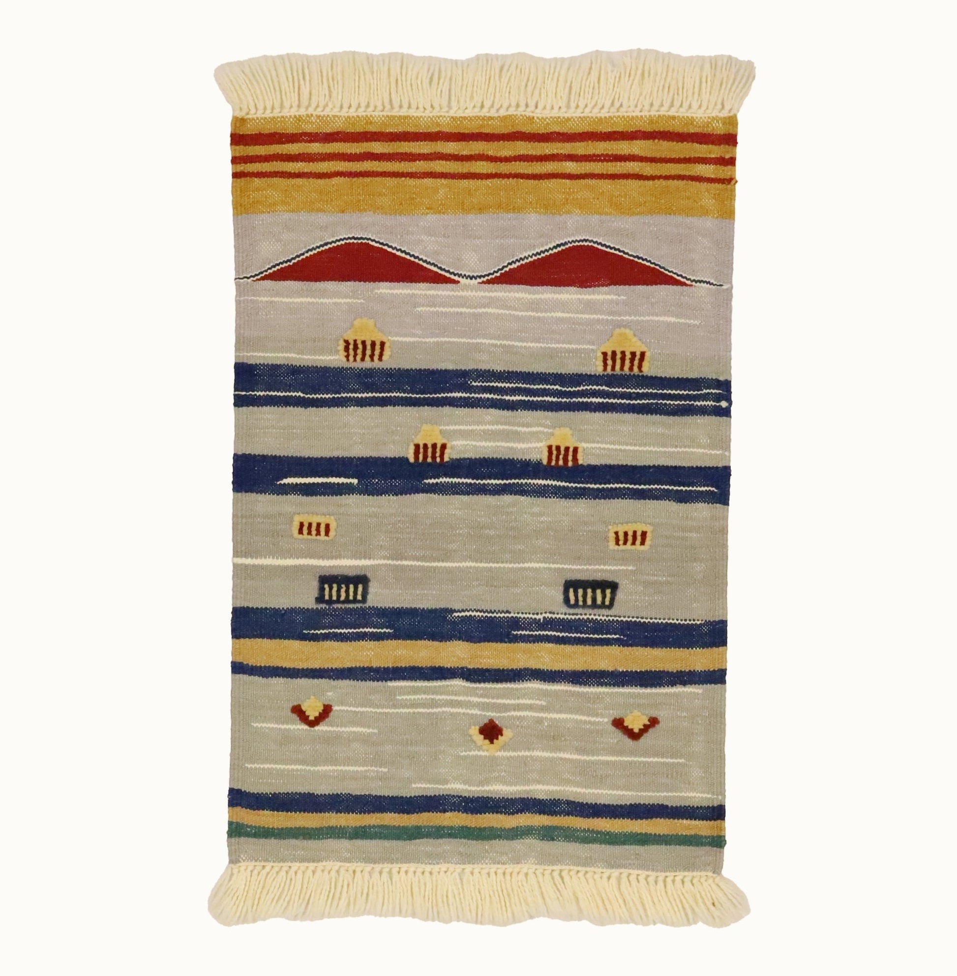 Red Peaks Kids Rug | Handmade Wool Rug for Nursery, Playrooms & Children’s Rooms - Aware House