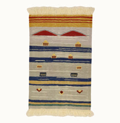 Red Peaks Kids Rug | Handmade Wool Rug for Nursery, Playrooms & Children’s Rooms - Aware House