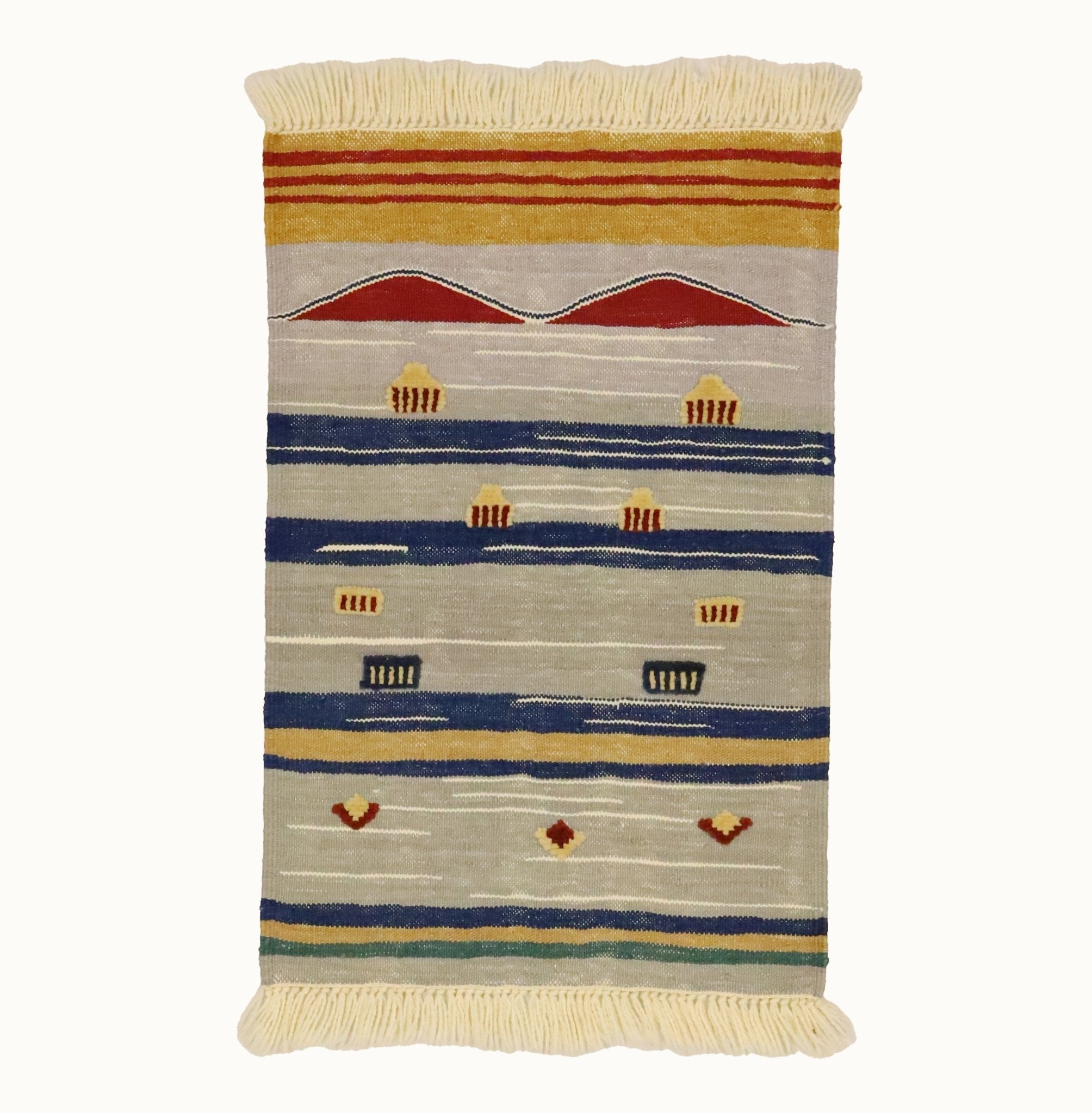 Red Peaks Kids Rug | Handmade Wool Rug for Nursery, Playrooms & Children’s Rooms - Aware House