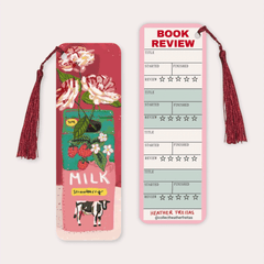 Strawberry Milk Soft Touch Premium Bookmark - Aware House