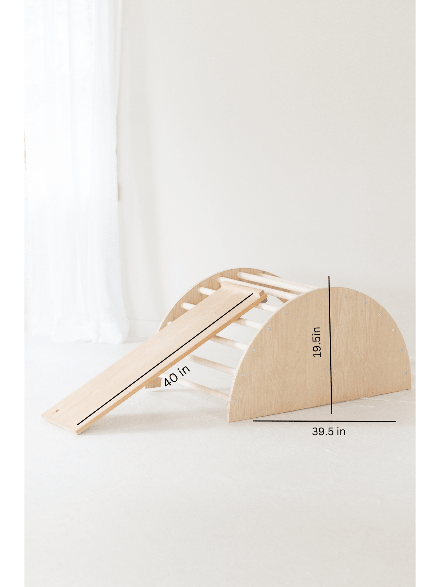 Wooden Arch Climber | Rocker & Tunnel Play Gym - Aware House