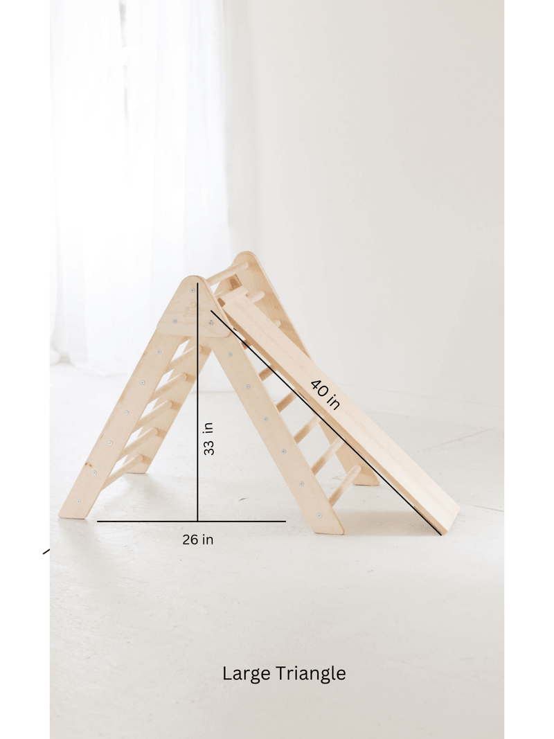 Large Wooden Climbing Triangle | Toddler Climbing Toy-zoom-