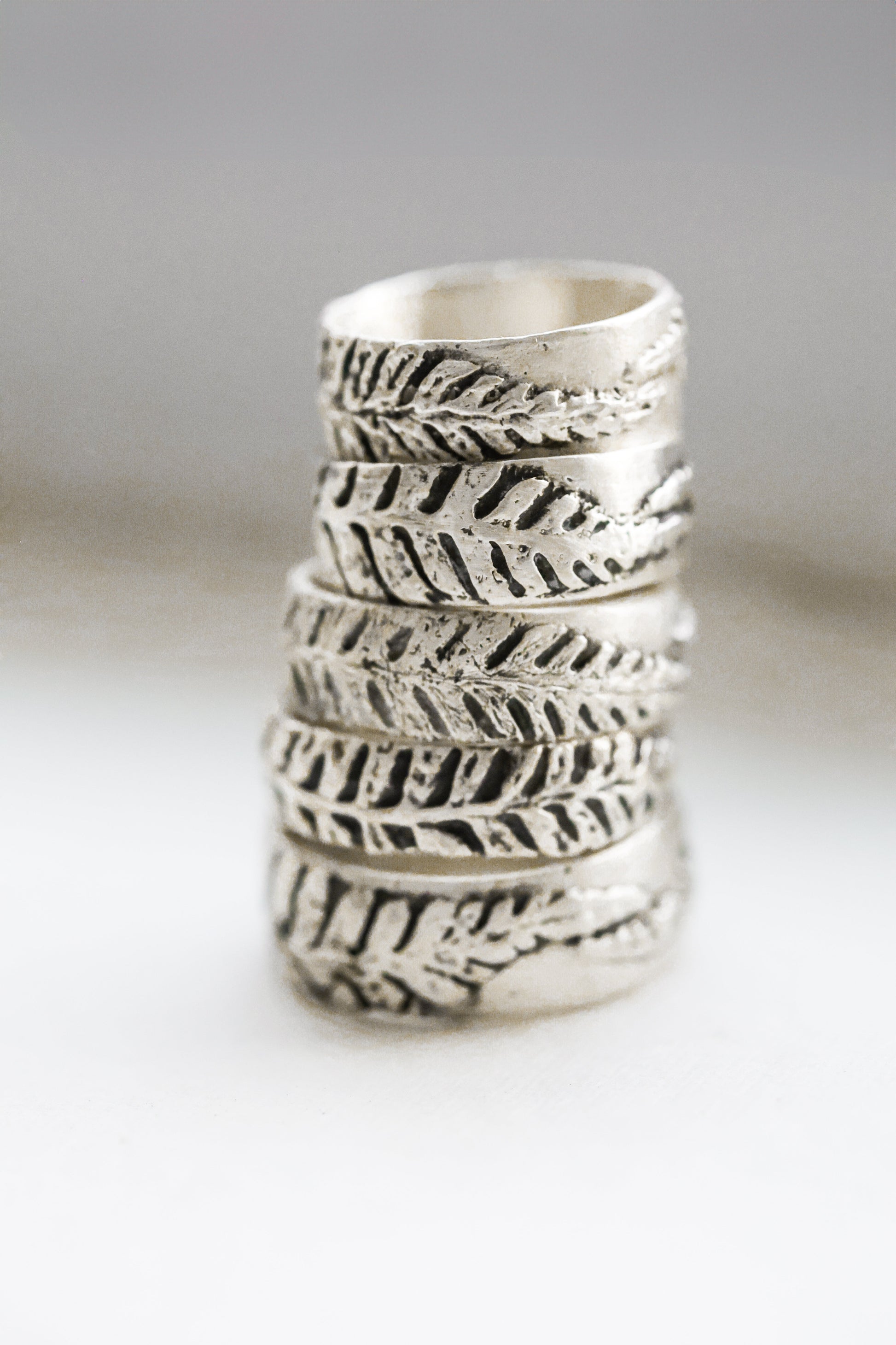 Fern Ring Band | Recycled Sterling Silver-1