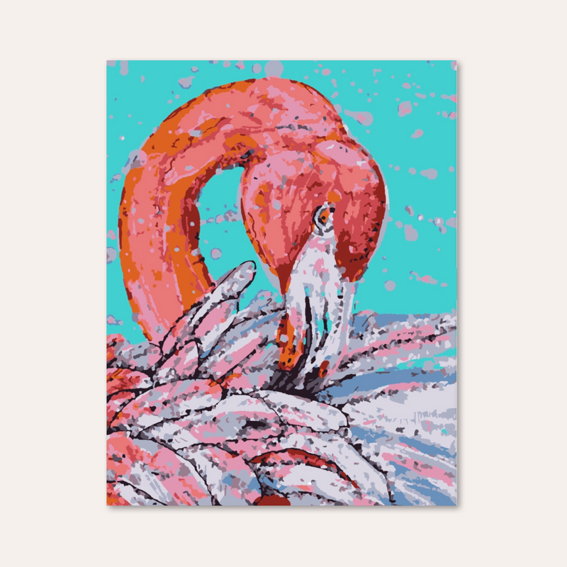Garnet Flamingo Paint by Numbers Kit-zoom-