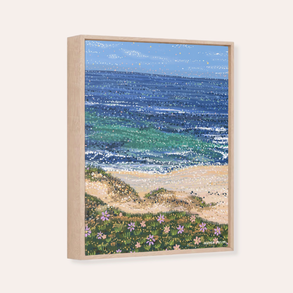 Daisy Tides | Framed Fine Art Canvas Print | Multiple Sizes-2