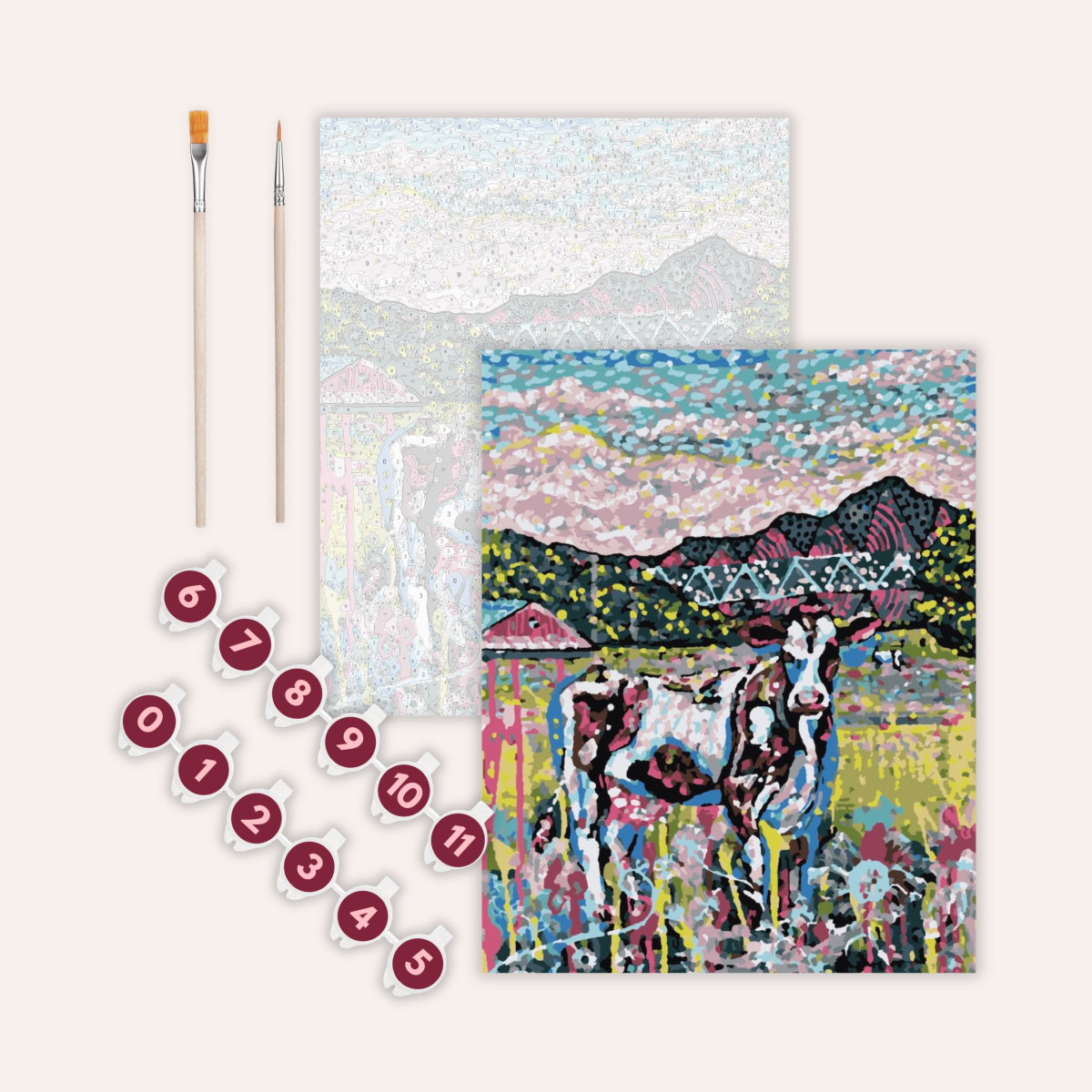 Cows On The Farm Paint by Numbers Kit