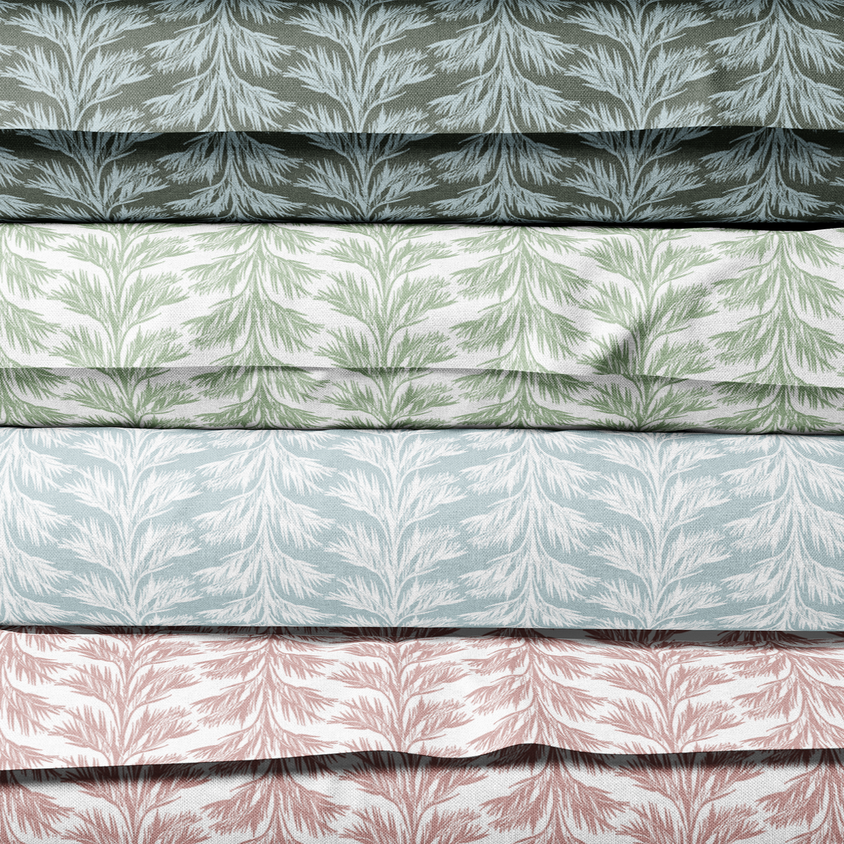 Red Patterned Lampshade in SABAL STRIPE-zoom-6