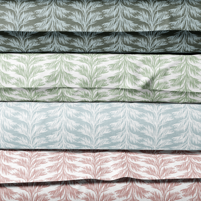 Red Patterned Lampshade in SABAL STRIPE-zoom-