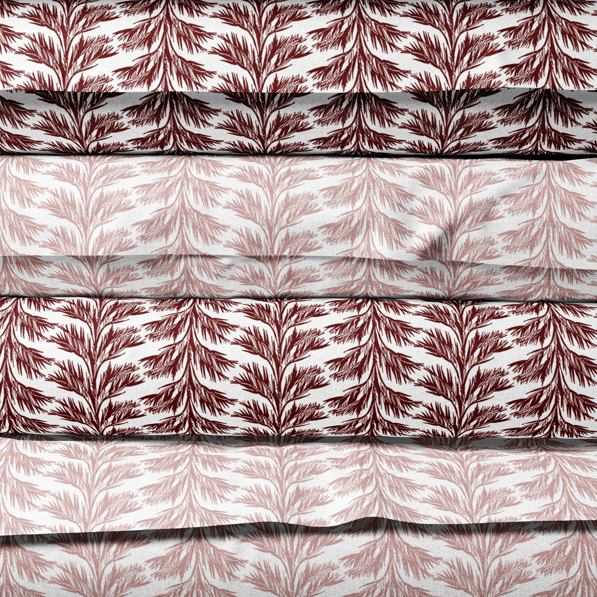 Red Patterned Lampshade in SABAL STRIPE-zoom-7