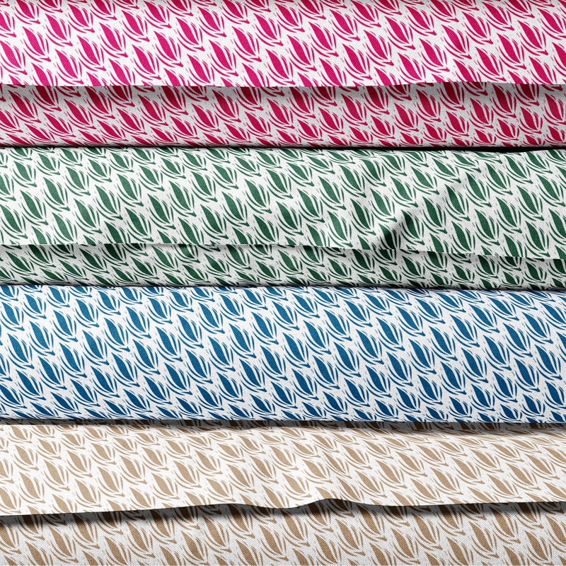 French Blue Patterned Lampshade in CACAO-zoom-