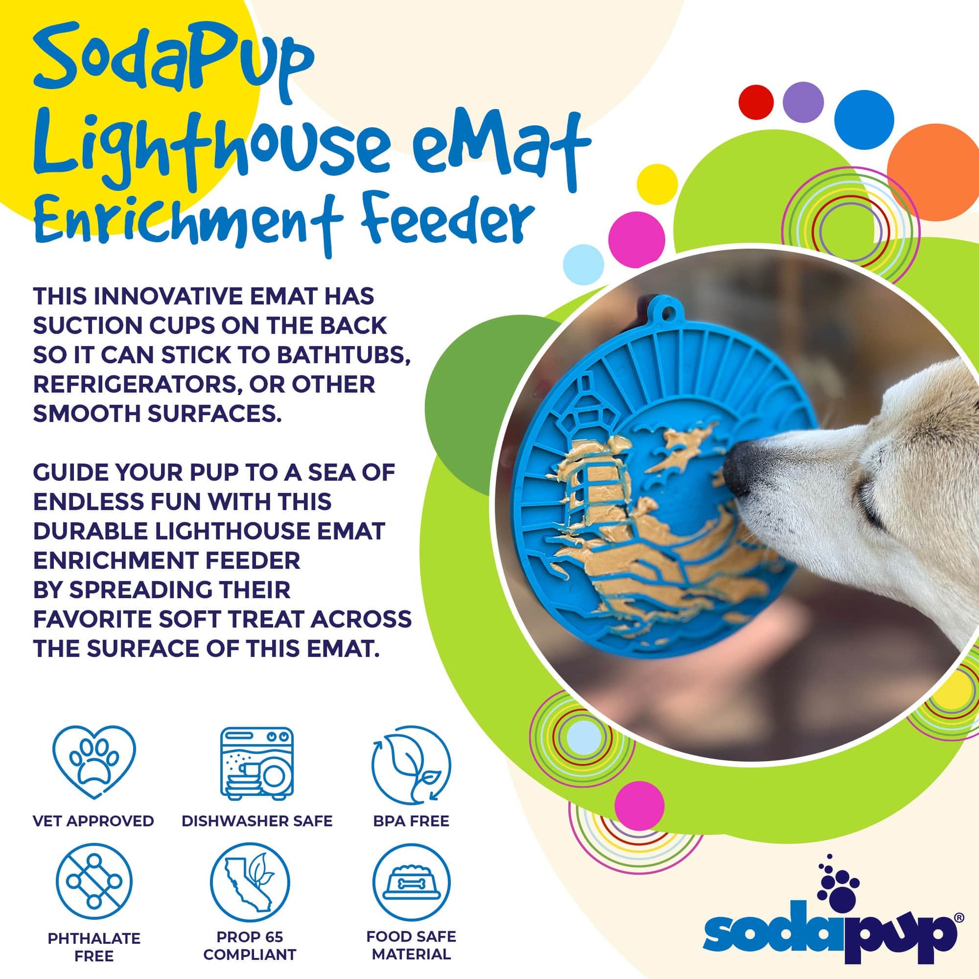 Lighthouse Lick Mat for Dogs and Cats with Suction Cups - Aware House