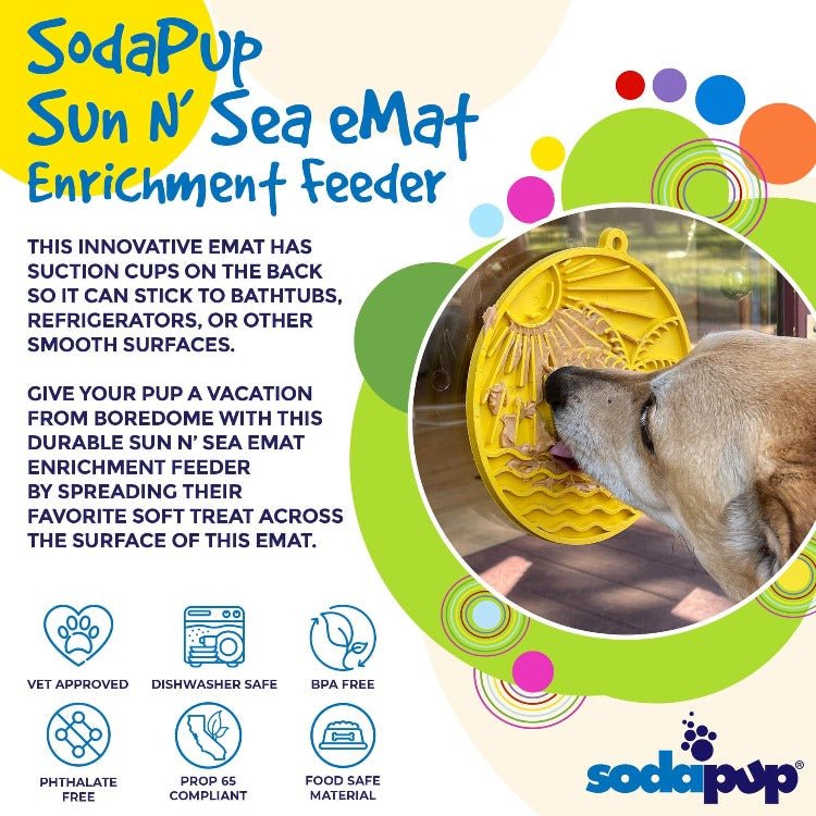 Sun n’ Sea Lick Mat with Suction Cups for Dogs & Cats-zoom-