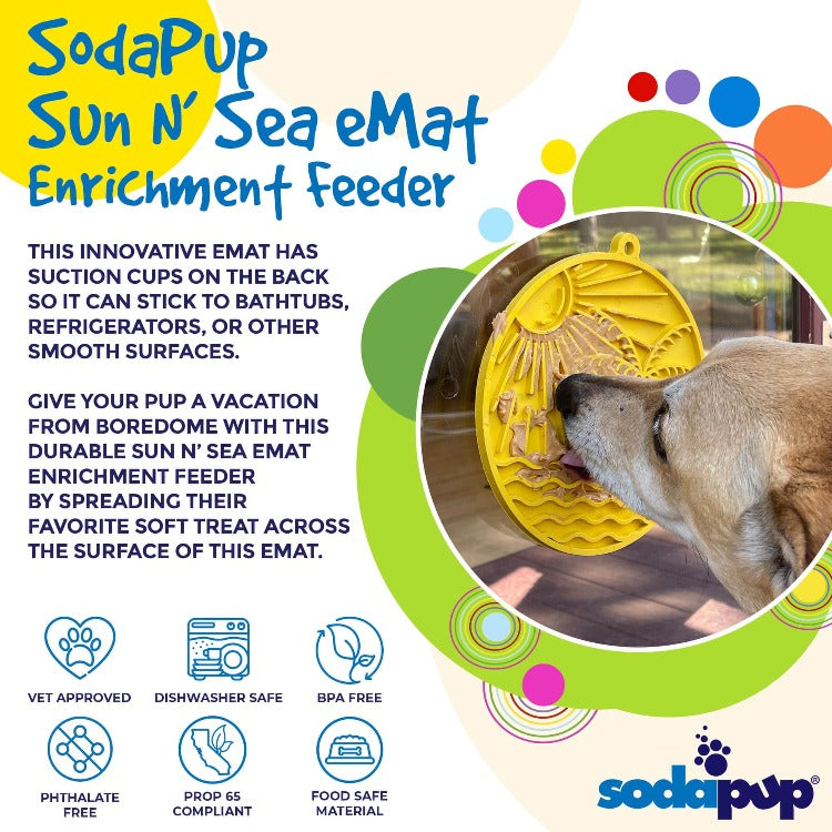 Sun n’ Sea Lick Mat with Suction Cups for Dogs & Cats-zoom-5