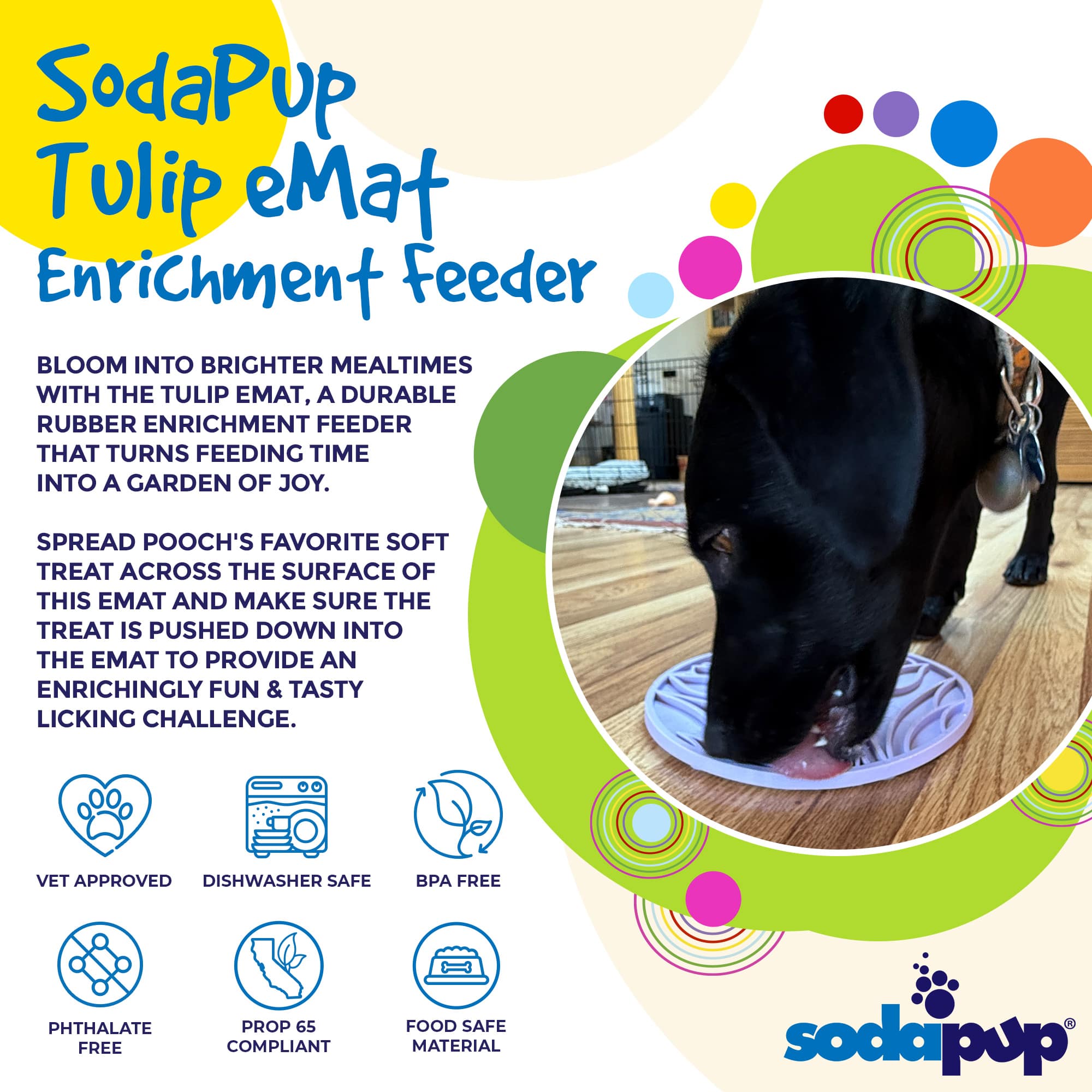 Tulip Design Lick Mat for Dogs and Cats - Aware House