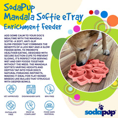 Mandala Softie eTray Shallow Slow Feeder Dog Bowl - Aware House