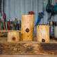 Western Red Cedar Wooden Candle Holders Set
