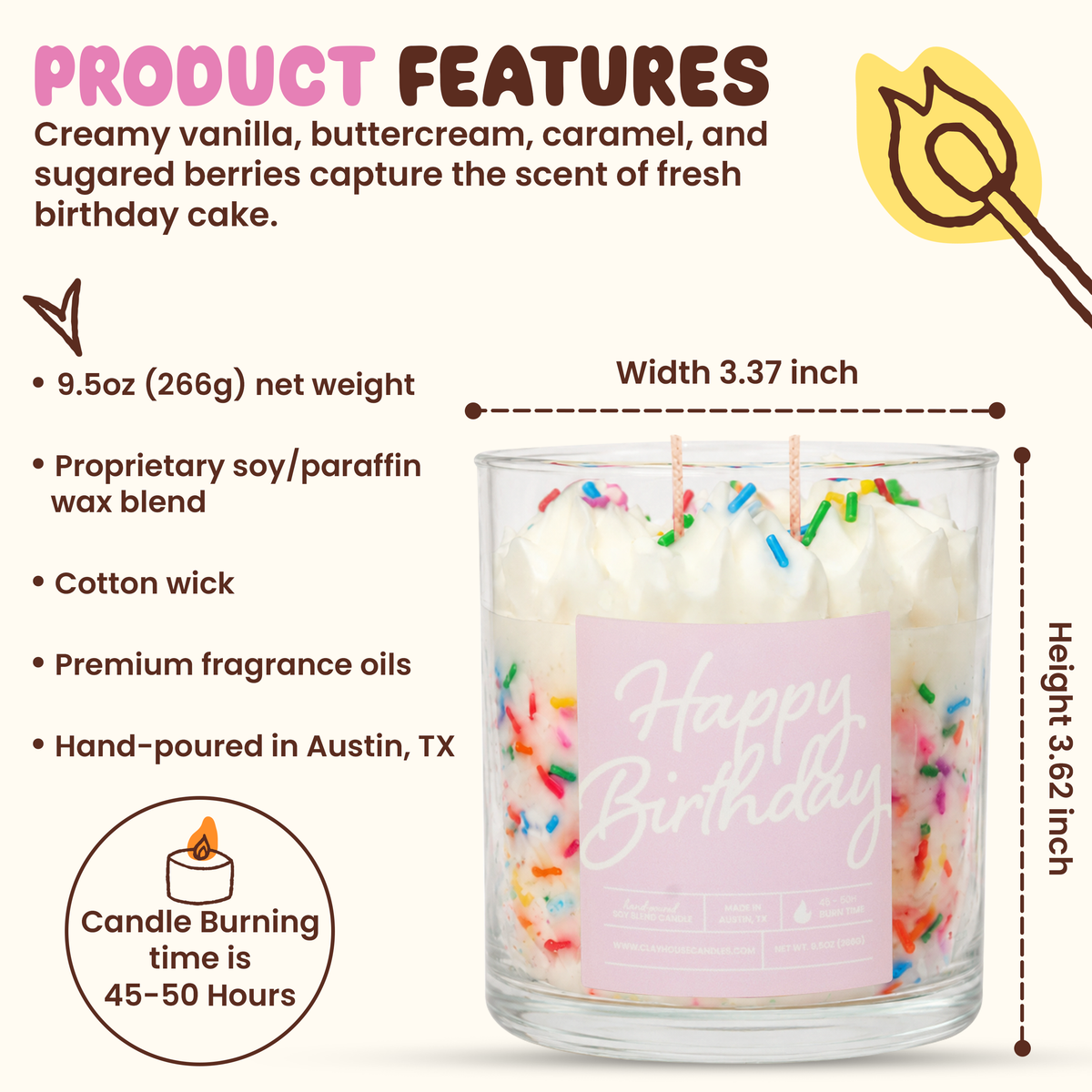 Birthday Cake Container Candle-zoom-4