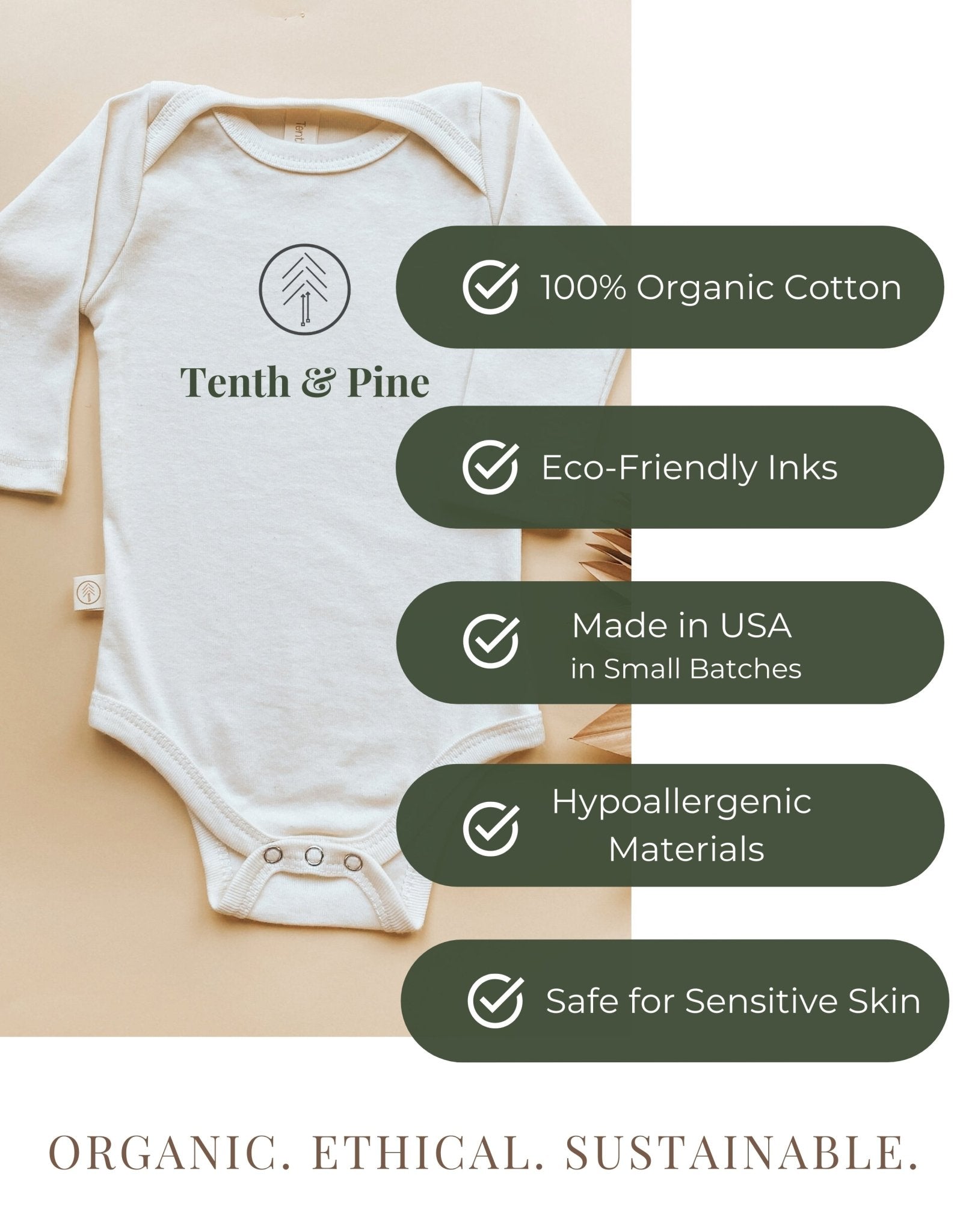 Loved. Organic Baby Bodysuit Long Sleeve - Aware House