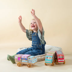 Stackable Puzzle Truck | Flower Delivery Truck - Aware House - Miller Boys Vintage Toys -