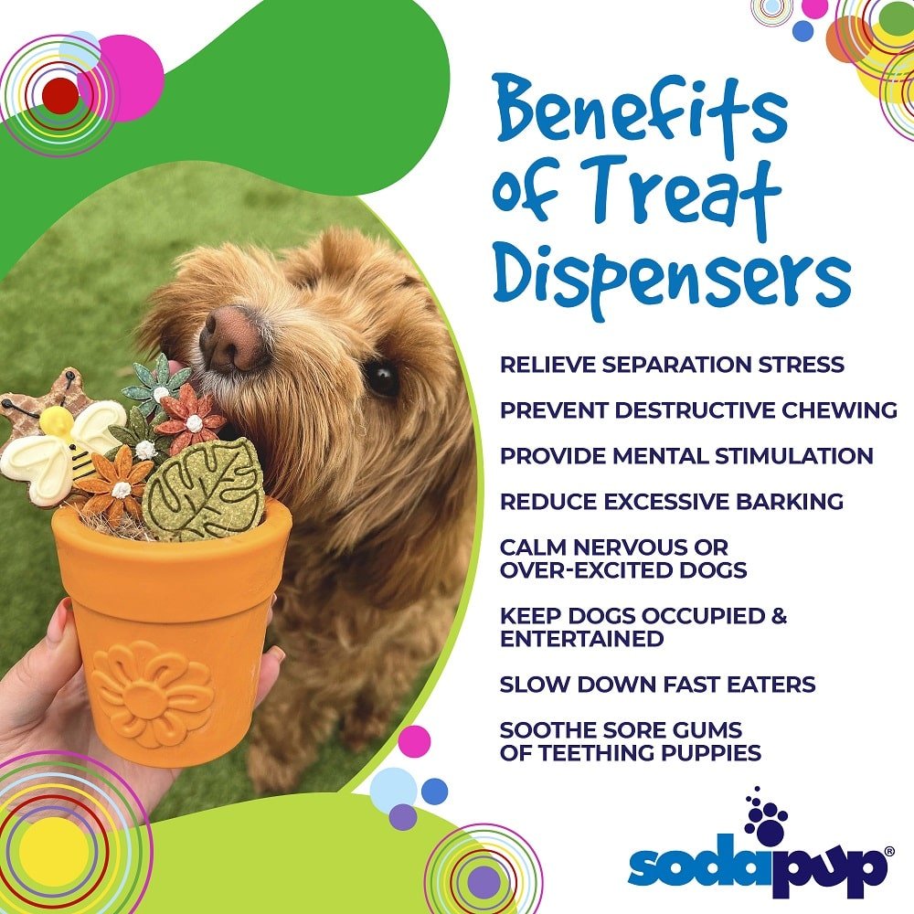 Large Flower Pot eCup Dog Treat Dispenser - Aware House