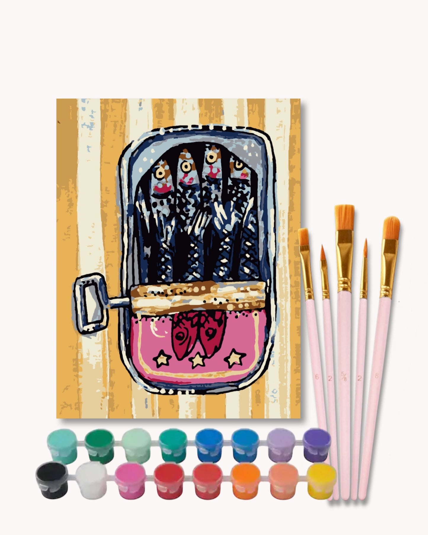 Sardines Paint by Numbers Kit