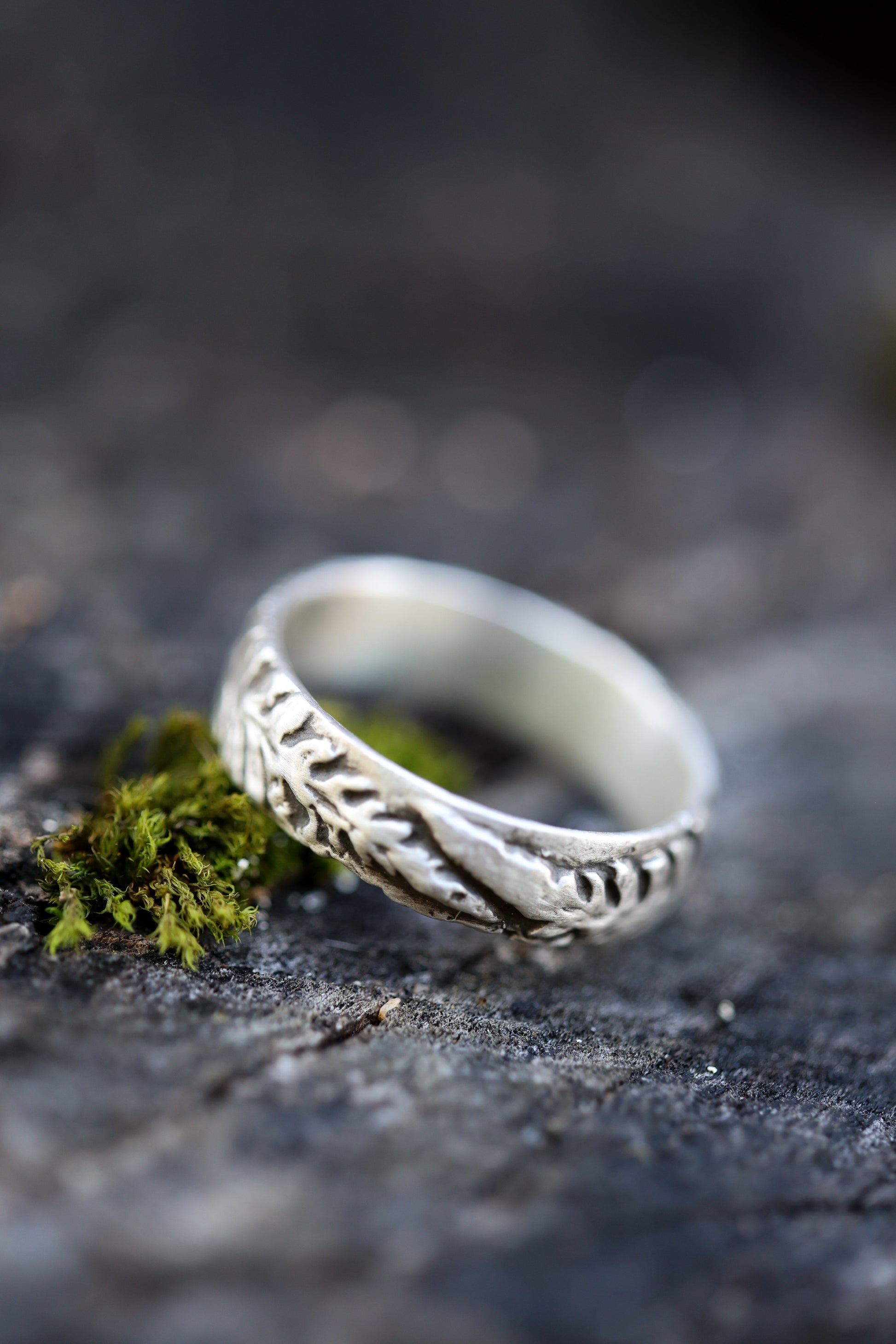 Fern Ring Band | Recycled Sterling Silver-9