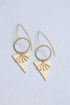 Sun Beam Earrings | Brass - Aware House