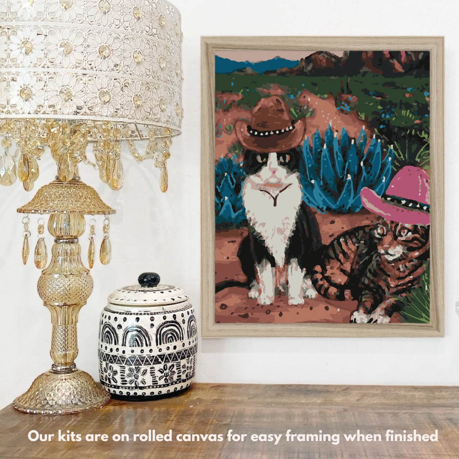 Cowboy Cats Paint by Numbers Kit