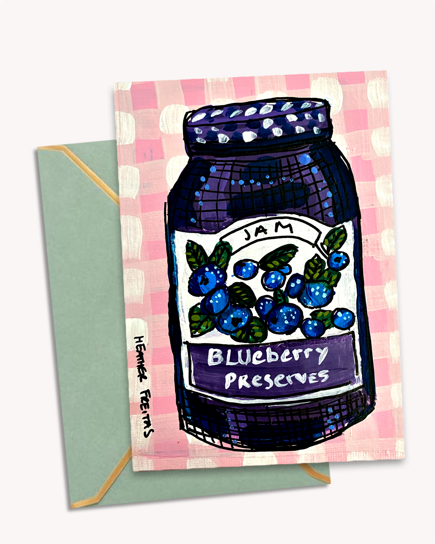 Blueberry Jam Greeting Card Fine Art Print