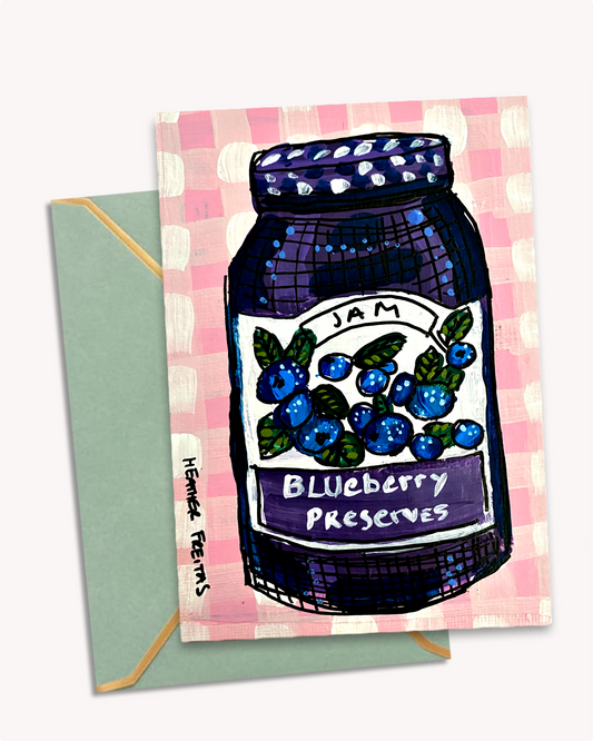 Blueberry Jam Greeting Card Fine Art Print