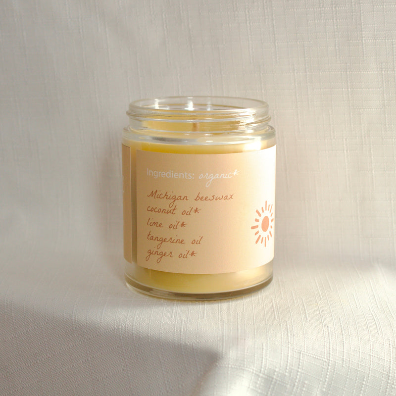 Sun Daze Aromatherapy Beeswax Candle-zoom-