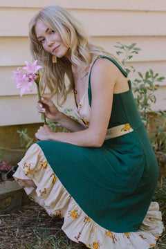 Gemma Dress in Green Butterfly - Aware House