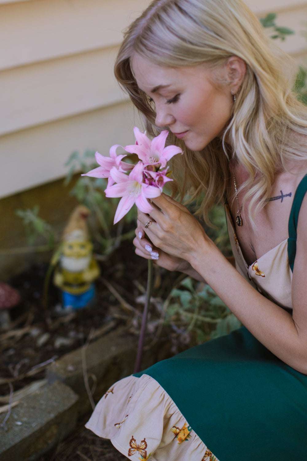 Gemma Dress in Green Butterfly - Aware House