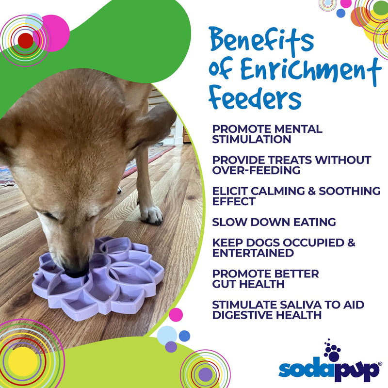 Mandala Softie eTray Shallow Slow Feeder Dog Bowl-zoom-