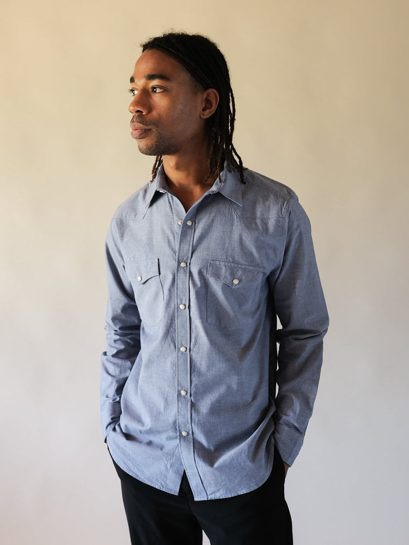 Vintage Chambray Men's Shirt-zoom-