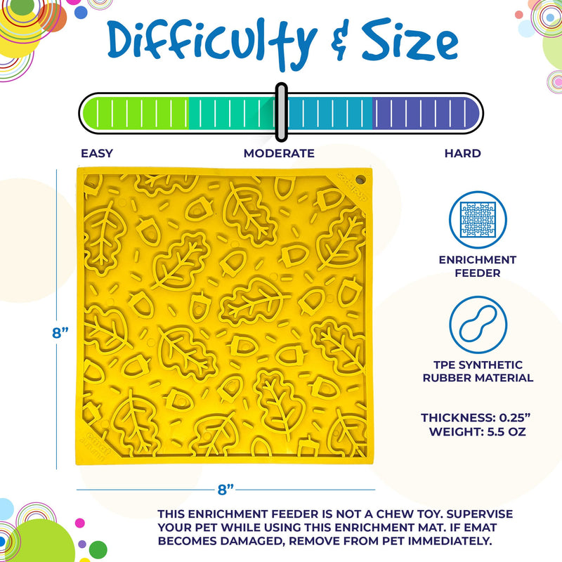 Autumn eMat - Enrichment Lick Mat For Dogs and Cats| Fall Leaves Design | SodaPup-zoom-
