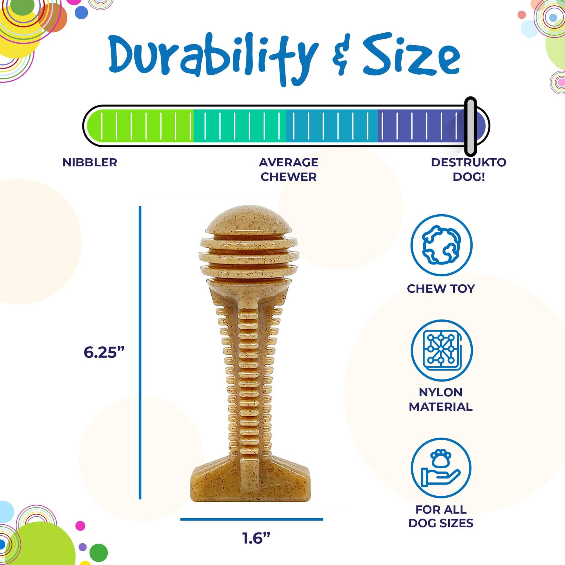 Honey Bone Dental Tower Nylon Chew Toy - Aware House