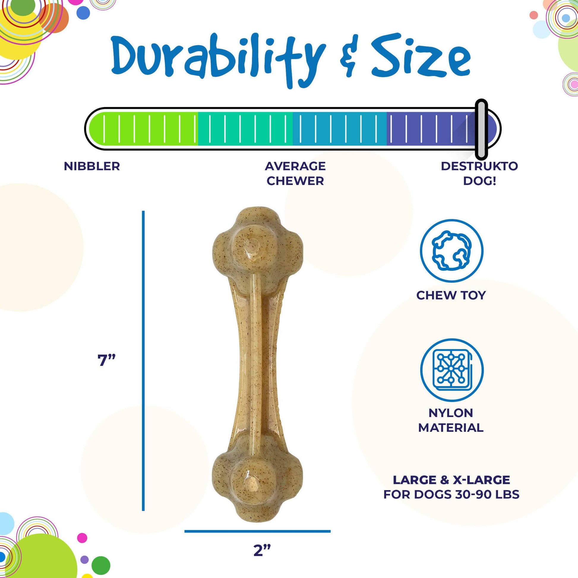 Knuckle Bone Nylon Dog Chew Toy - Aware House
