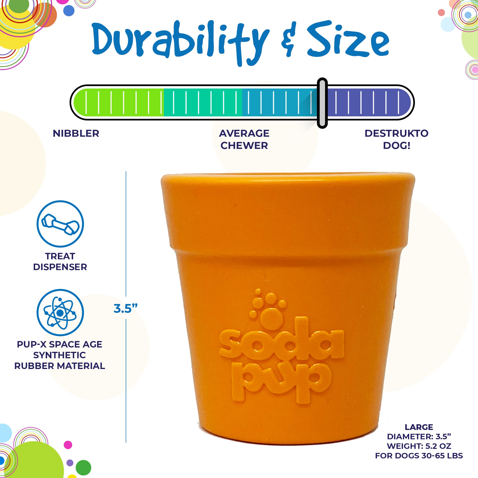 Large Flower Pot eCup Dog Treat Dispenser - Aware House