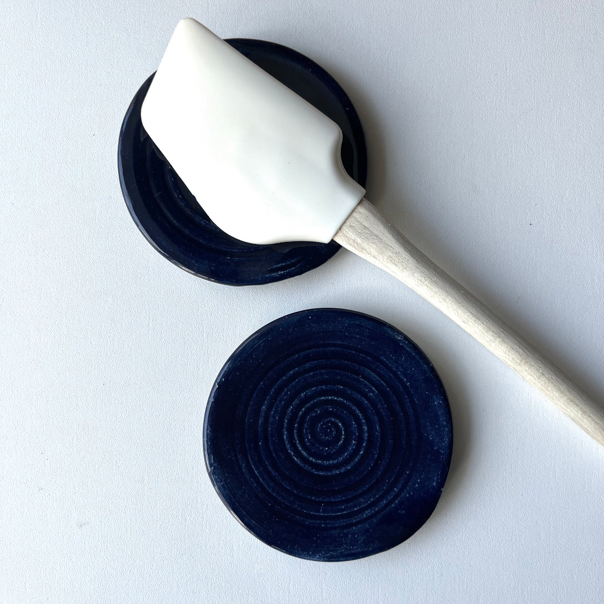 Blue Ceramic Spoon Rest-zoom-2