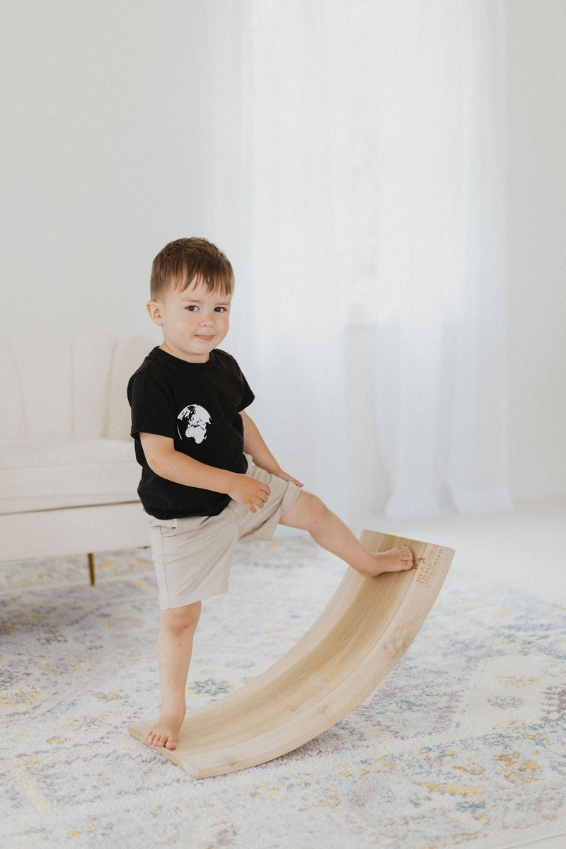 Wooden Balance Board | Toddler Rocker Board-zoom-