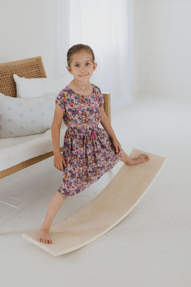 Wooden Balance Board | Toddler Rocker Board-zoom-