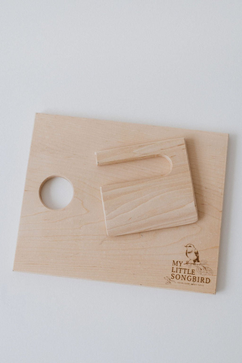 Children’s Wooden Cutting Board Set | Kids Safe Fruit Knife-zoom-