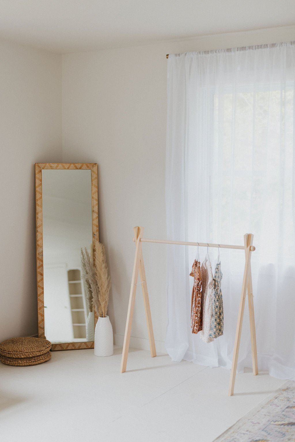 Wooden Toddler Clothing Rack | Montessori Dress Rack - Aware House