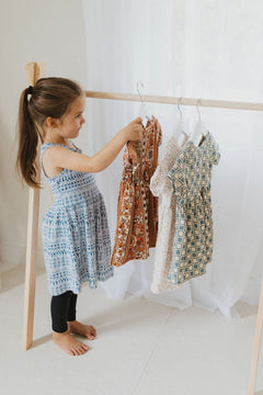 Wooden Toddler Clothing Rack | Montessori Dress Rack - Aware House