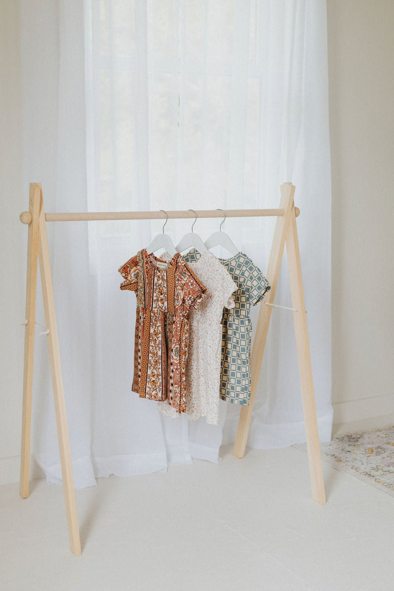 Wooden Toddler Clothing Rack | Montessori Dress Rack-zoom-