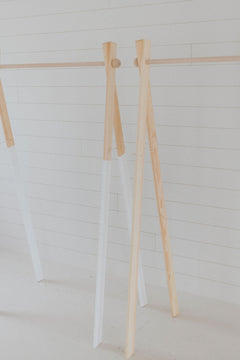 Large Wooden Clothing Rack | Minimalist A - Frame Garment Rack - Aware House