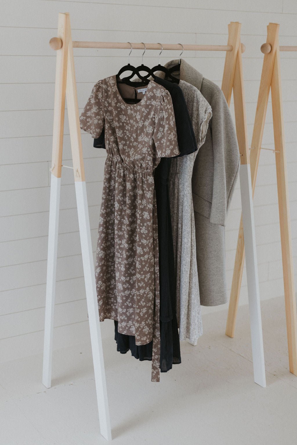Large Wooden Clothing Rack | Minimalist A - Frame Garment Rack - Aware House